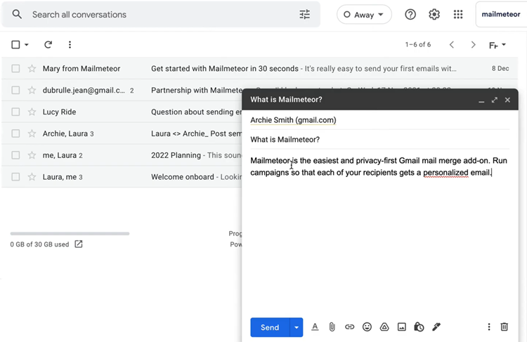 email message